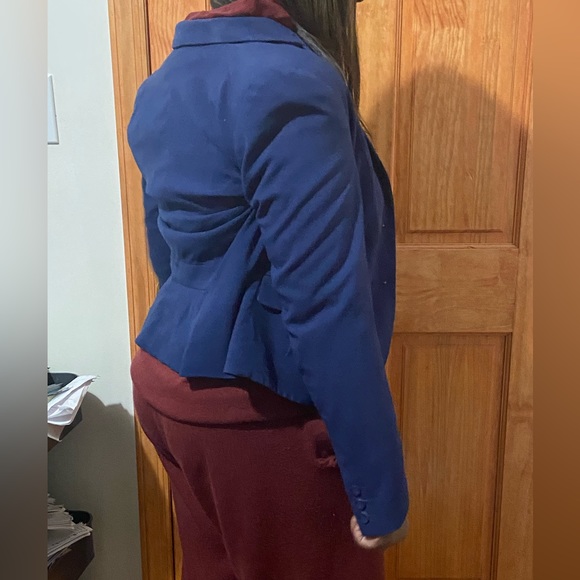 H&M Blue One Button Blazer Size: 10 - Picture 5 of 7